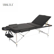 Load image into Gallery viewer, Massage Bed Portable Folding Three-fold Aluminum Alloy Beauty Body Tattoo Massage Therapy Bed 70CM Wideth