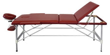 Load image into Gallery viewer, Massage Bed Portable Folding Three-fold Aluminum Alloy Beauty Body Tattoo Massage Therapy Bed 70CM Wideth