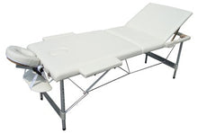 Load image into Gallery viewer, Massage Bed Portable Folding Three-fold Aluminum Alloy Beauty Body Tattoo Massage Therapy Bed 70CM Wideth