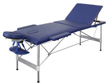 Load image into Gallery viewer, Massage Bed Portable Folding Three-fold Aluminum Alloy Beauty Body Tattoo Massage Therapy Bed 70CM Wideth