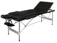 Load image into Gallery viewer, Massage Bed Portable Folding Three-fold Aluminum Alloy Beauty Body Tattoo Massage Therapy Bed 70CM Wideth